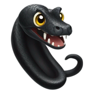 Three eyed black snake burping sticker