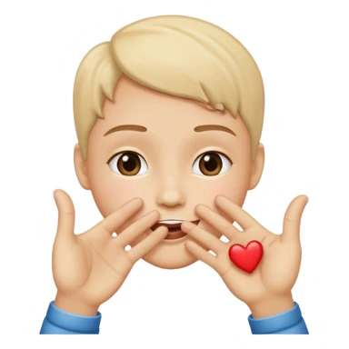 Un bonhomme qui fait un bisous et un cœur avec les doigts comme ça 🫰 sticker