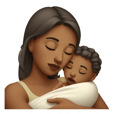 sad mother with newborn sticker