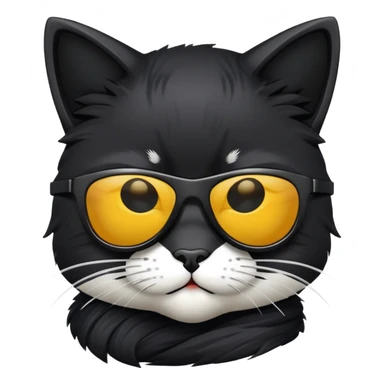 Ninja cat with sunglasses  sticker