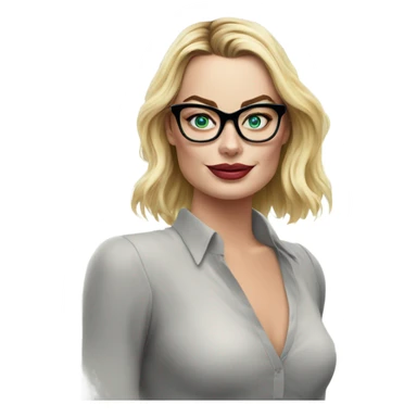 :Margot Robbie: glasses  sticker
