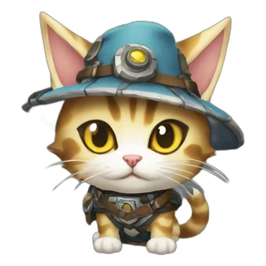 monster hunter cat palico sticker