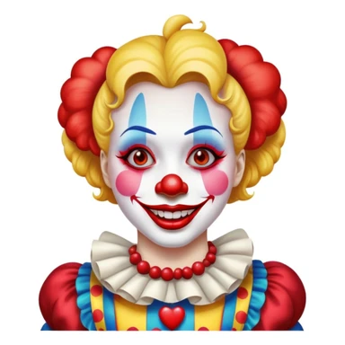 heartface clown sticker