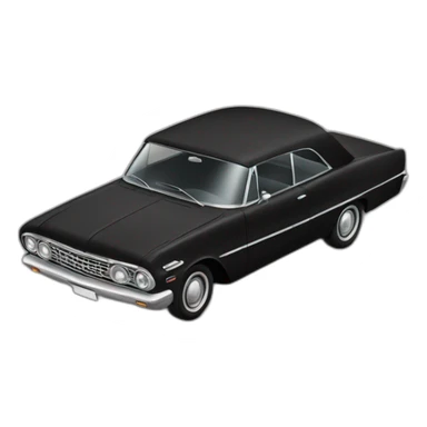 1960s dusty car covered in black cover sticker