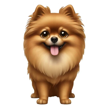 Brown Pomeranian dog standing  sticker