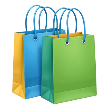 2 beautiful shopping bag sticker