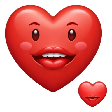 Red kiss stamp sticker