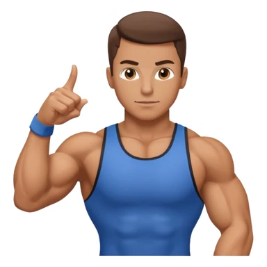 Gym trainer pointing at the camera sticker