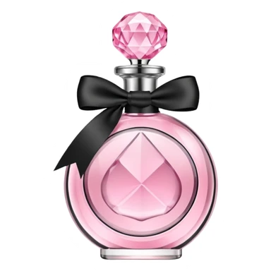 Iplight pink crystal perfume bottle with black ribbon display sticker