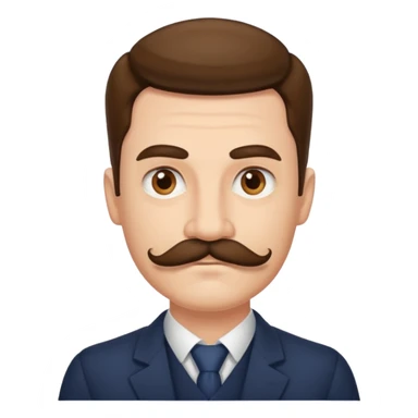 un uomo baffuto spocchioso sticker