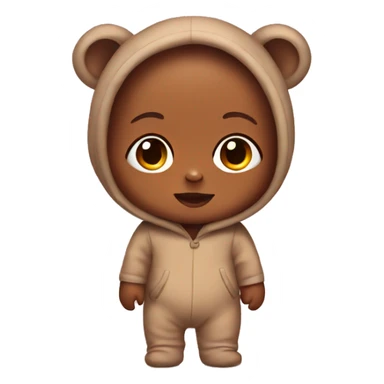 Baby with a bear costume sticker