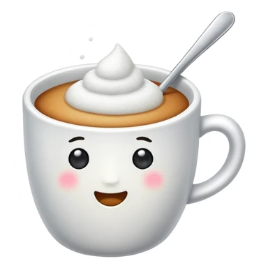 Cup of white sugar sticker