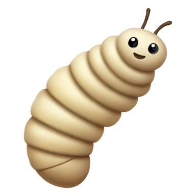A caterpillar turning into a cocoon that turns into a butterfly - beige  sticker
