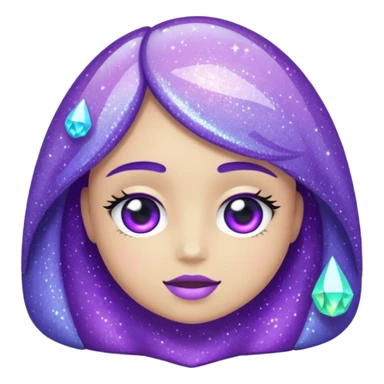 glitter purple and cian fix sticker