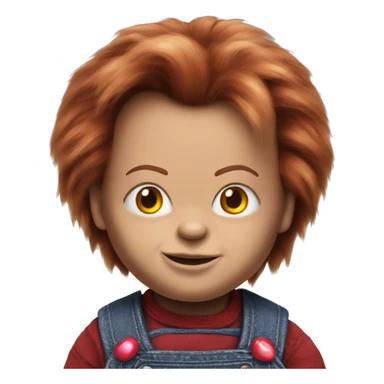 Chucky doll with heart eyes sticker