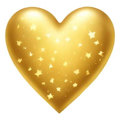 Shining gold heart filled with stars  sticker