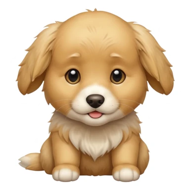 baby golden retriever with a gap un his head sticker