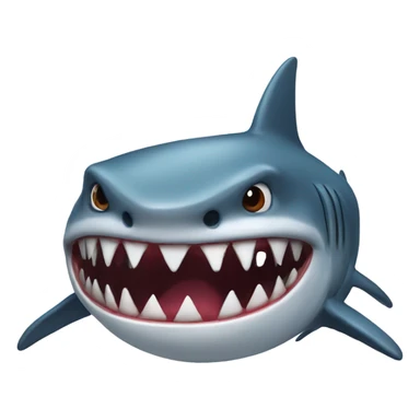 Shark with clown makeup sticker
