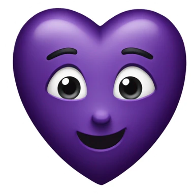 Dark purple heart sticker