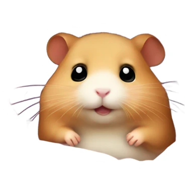 Small Hamster inside a blanket  sticker