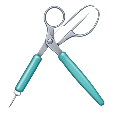 Beading icon, intricate beaded jewelry or decorative item in progress, visible beads, thread, and needle, tools like pliers and scissors, minimalistic style, clean lines, transparent background. sticker