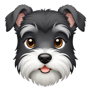 black and white miniature schnauzer sticker