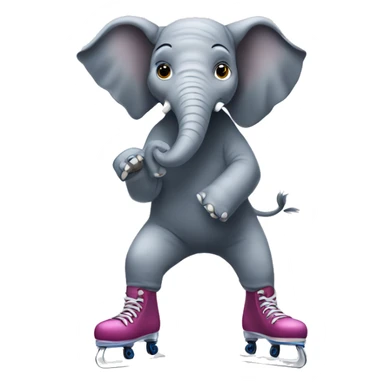 a elephant in patins sticker