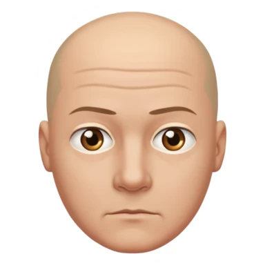 a stupid man with a very flat head sticker