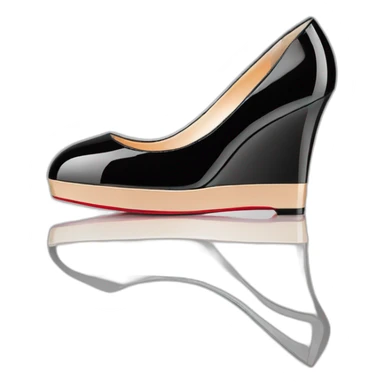 WEDGE heel LOUBOUTIN black PATENT sticker