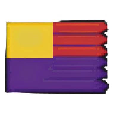 flag with three horizontal stripes - red, yellow, and purple sticker