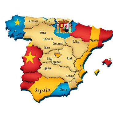 Spain map sticker