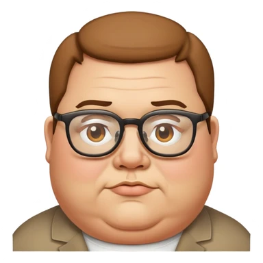 a glasses fat man sticker