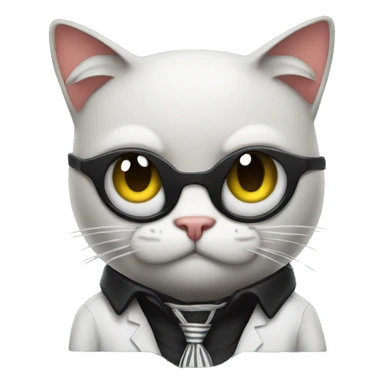 A gangster cat sticker