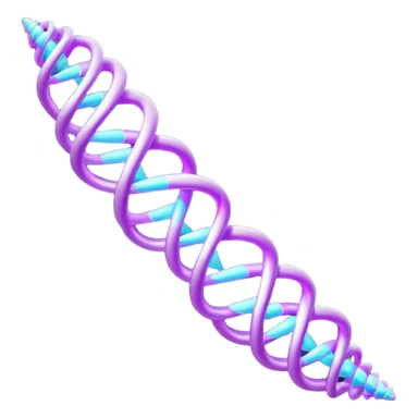 Purple DNA double helix sticker
