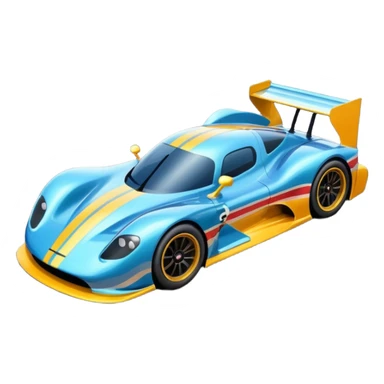 race car with track and cool background sticker
