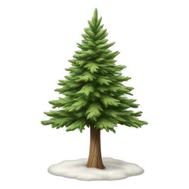 Realistic isolated off white fir christmas tree   sticker