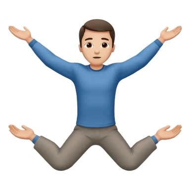 man prostrates himself asking for help sticker