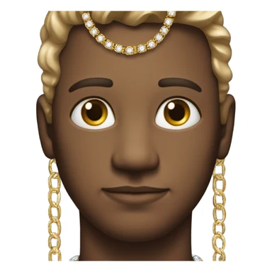 Guy wearing diamond chain sticker