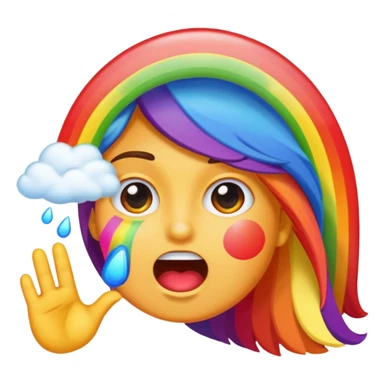 barfing rainbow sticker