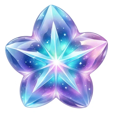 Sparkly glossy Pastel whitish iridescent glass nebula glass crystal sticker
