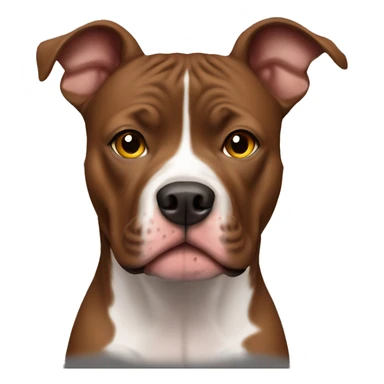 brown pitbull sticker