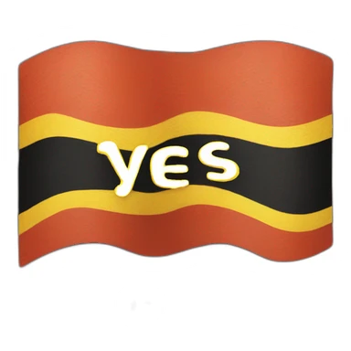 Aboriginal flag with the word yes inside sticker