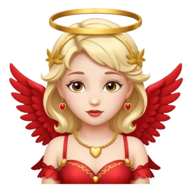 woman with cupid clothes sticker
