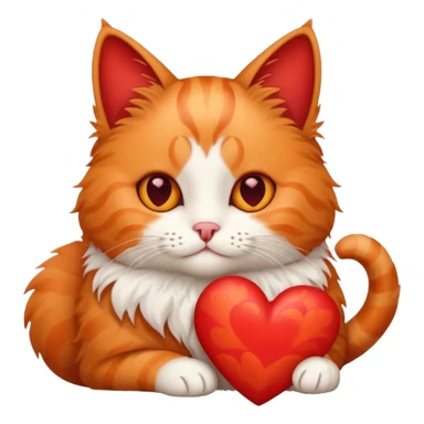 Valentine cat sticker