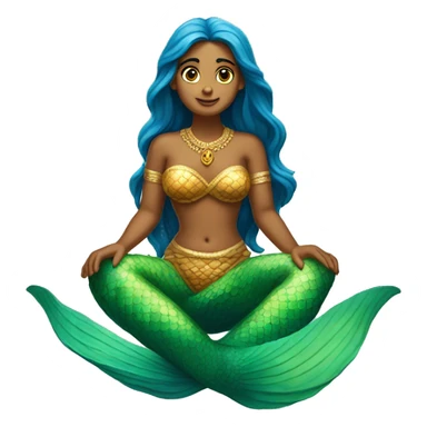 mermaid of India sitting whole body sticker