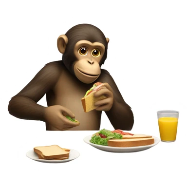 Eat your lunch with a monke sticker