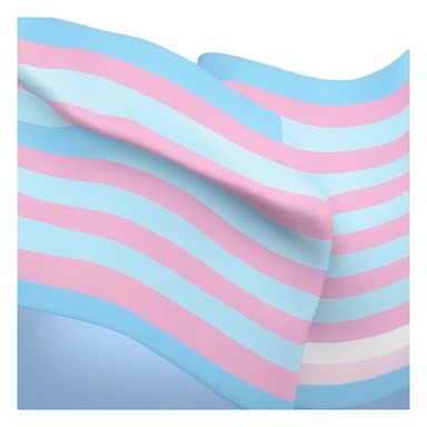 transgender pride flag with five horizontal stripes: light blue, pink, white, pink, and light blue sticker