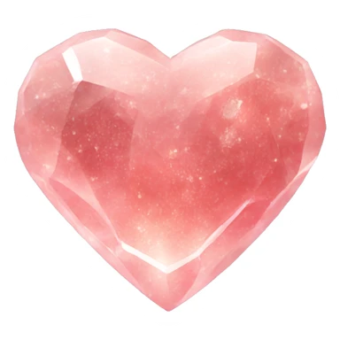 Strawberry quartz heart sticker
