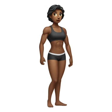 A muscular woman  sticker