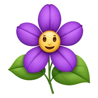 Emoji fleur violet sticker
